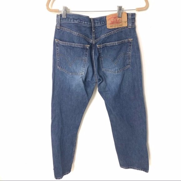 VINTAGE LEVIS denim womens high rise button fly 501s - Picture 2 of 7